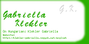 gabriella klekler business card